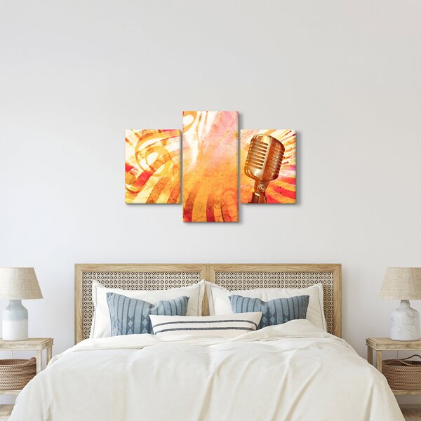 Kép - Retro mikrofon (90x60 cm)