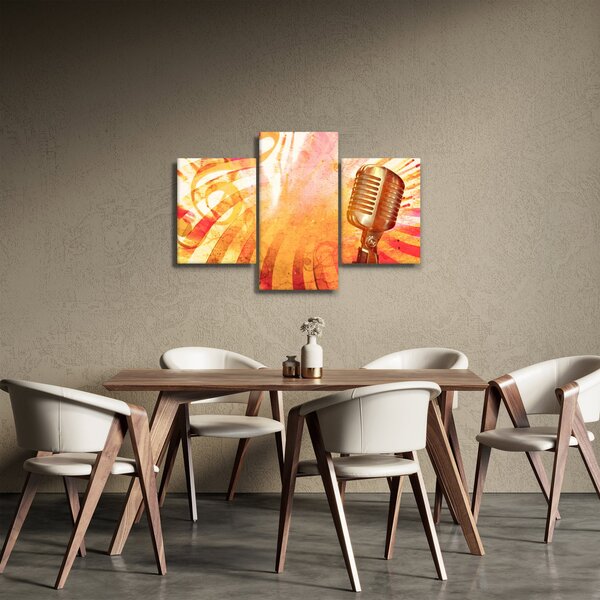 Kép - Retro mikrofon (90x60 cm)