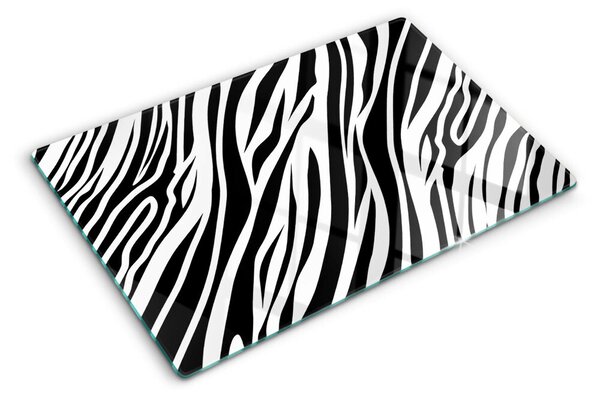 Üveg vágódeszka fényképpel Zebra minta