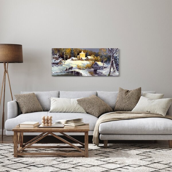 Kép - téli város (120x50 cm)