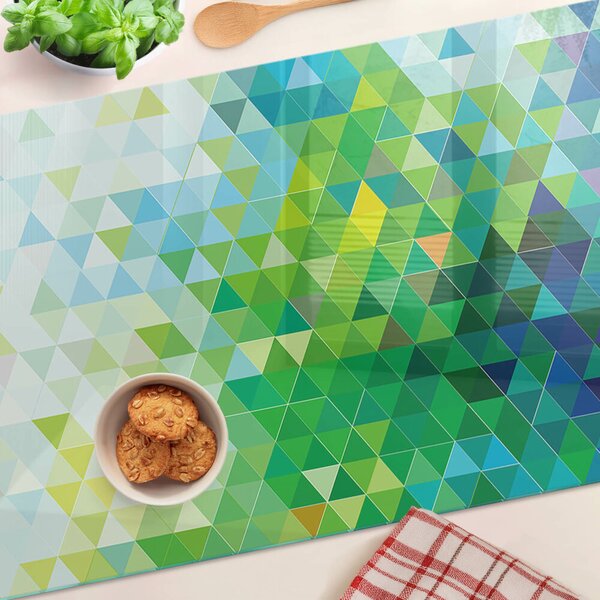 Üveg vágódeszka fényképpel A színes háromszögek geometriája