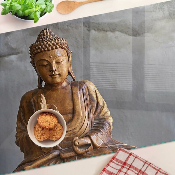 Üveg vágódeszka Buddha meditációban