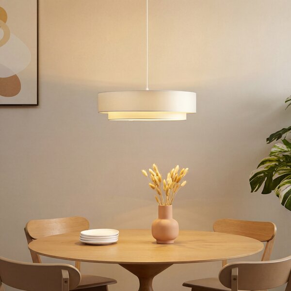 Modern függőlámpa fehér 50cm 3-Light - Drum Duo