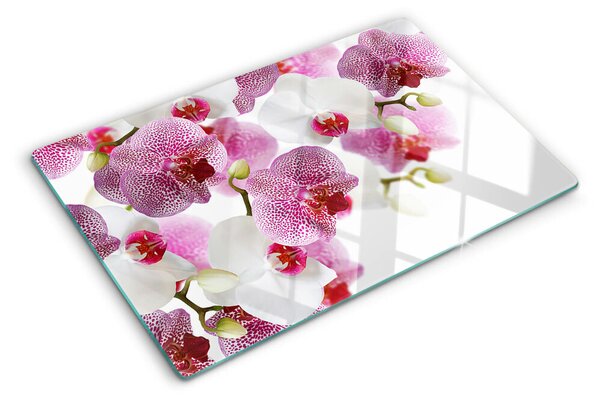 Edzett üveg vágódeszka Orchideák az ablak hátterében