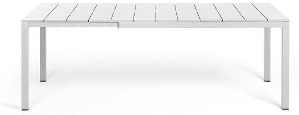 Nardi Rio Alu 140-210 cm bővíthető kerti asztal fehér színben