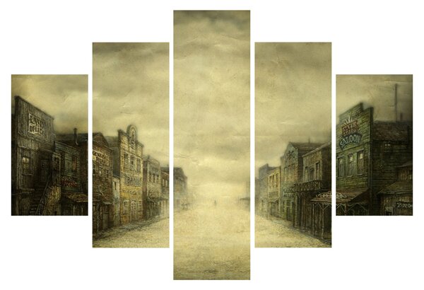 Egy nyugati város képe (150x105 cm)