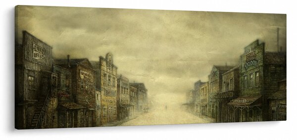 Egy nyugati város képe (120x50 cm)