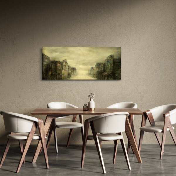Egy nyugati város képe (120x50 cm)