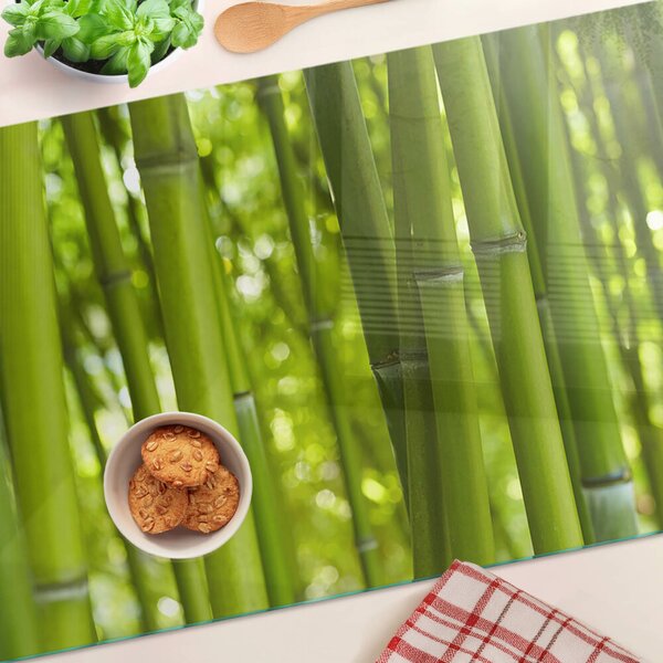 Üveg vágódeszka fényképpel Bambusz erdő