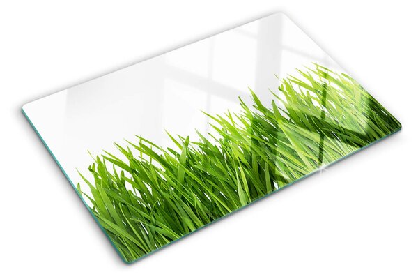 Edzett üveg vágódeszka Zöld fű