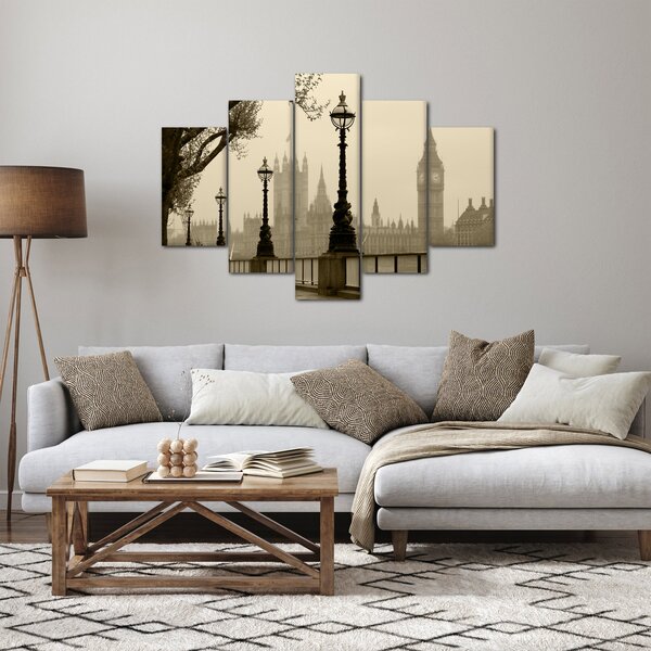 Kép - London a ködben, Anglia (150x105 cm)