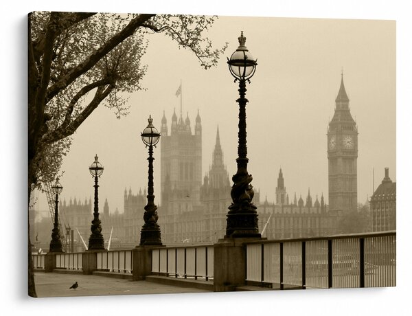 Kép - London a ködben, Anglia (70x50 cm)