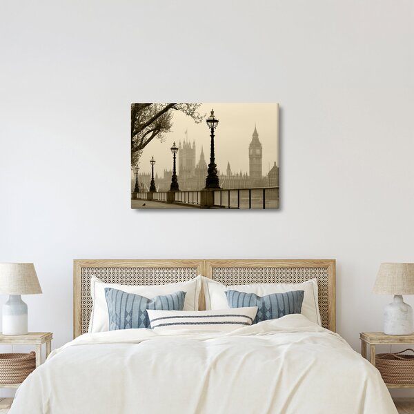 Kép - London a ködben, Anglia (70x50 cm)