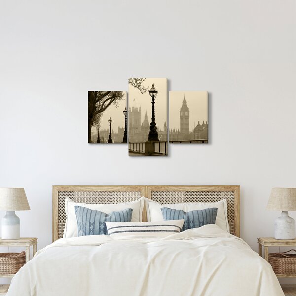 Kép - London a ködben, Anglia (90x60 cm)