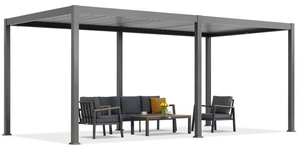 Lagos 3x6 Garden Point szabadon álló terasz pergola antracit színben