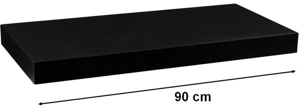 Fali polc STILISTA® Volato 90 cm - fekete matt