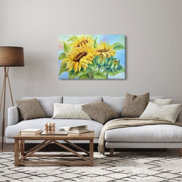 Virágzó napraforgó képe (90x60 cm)