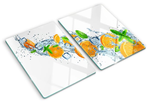 Üveg vágódeszka Citrusfélék vízben