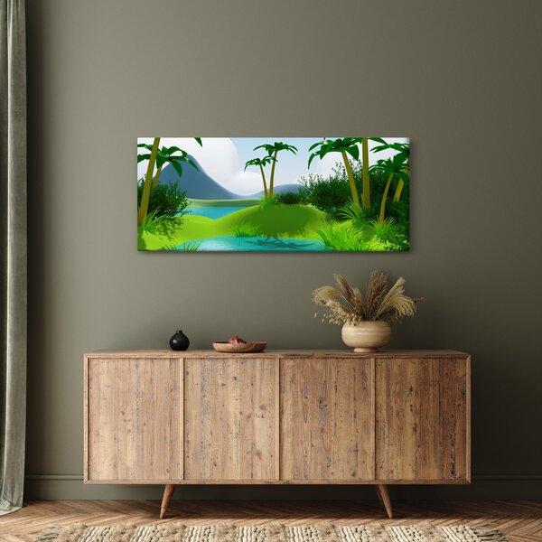 Kép - tavak dzsungelben (120x50 cm)