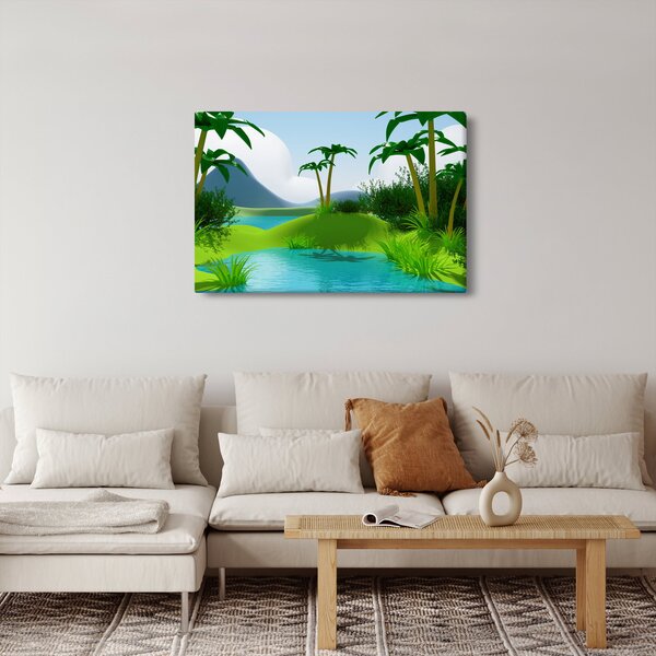 Kép - tavak dzsungelben (90x60 cm)