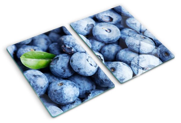 Edzett üveg vágódeszka Bogyók levelekkel