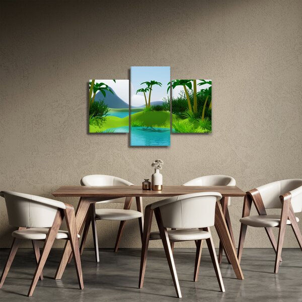 Kép - tavak dzsungelben (90x60 cm)