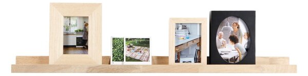 Natúr színű tölgyfa fali polc képekhez 100 cm Photoframe – vtwonen