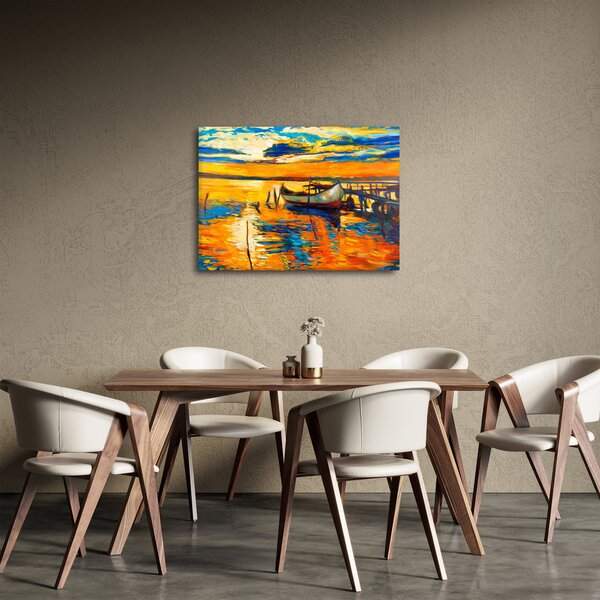 Kép - Hajó naplementekor (70x50 cm)