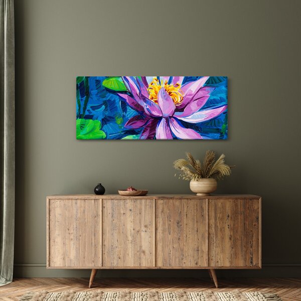 Egy vízi liliom képe a vízen (120x50 cm)