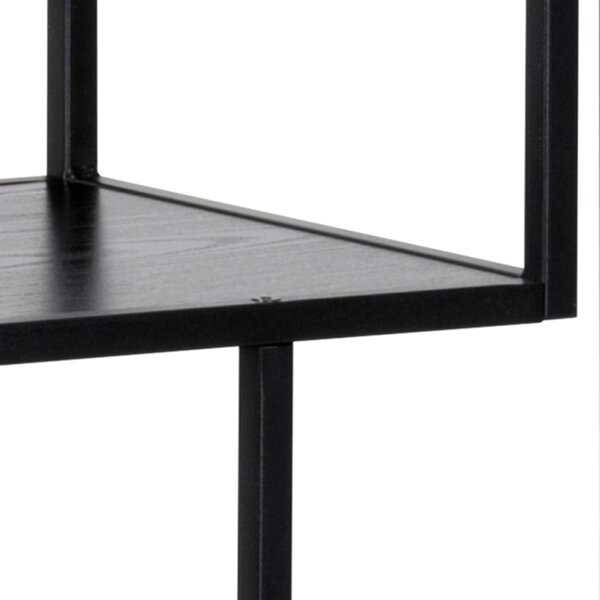 Fekete könyvespolc 77x114 cm Seaford – Actona