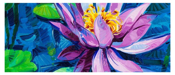 Egy vízi liliom képe a vízen (120x50 cm)