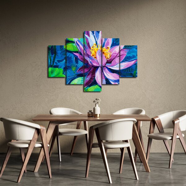 Egy vízi liliom képe a vízen (150x105 cm)