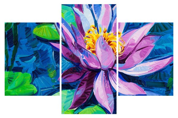 Egy vízi liliom képe a vízen (90x60 cm)
