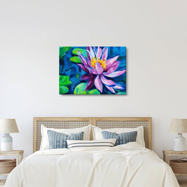 Egy vízi liliom képe a vízen (70x50 cm)