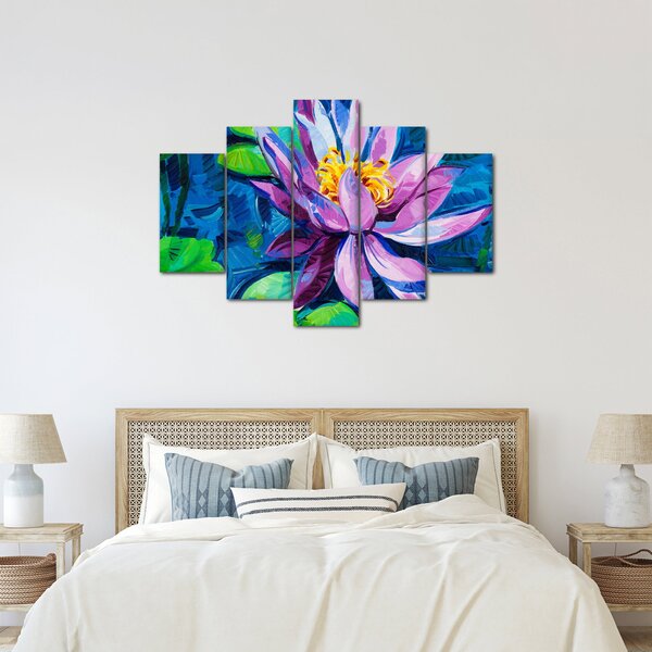 Egy vízi liliom képe a vízen (150x105 cm)