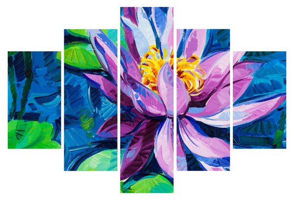 Egy vízi liliom képe a vízen (150x105 cm)