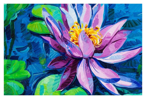 Egy vízi liliom képe a vízen (90x60 cm)