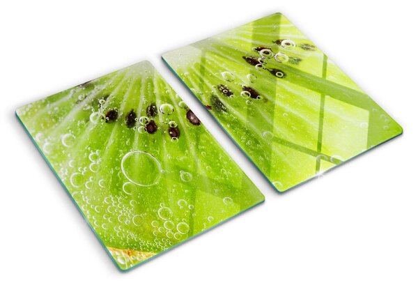 Edzett üveg vágódeszka Kiwi csepp vízzel