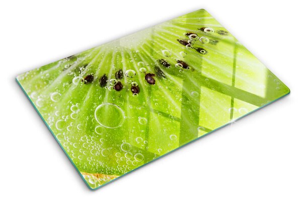 Edzett üveg vágódeszka Kiwi csepp vízzel