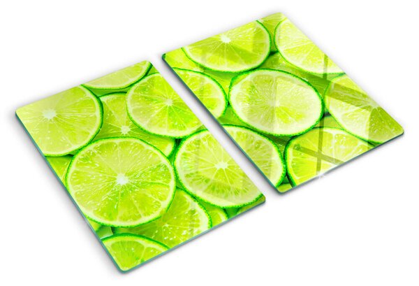 Üveg vágódeszka fényképpel Lime szeletek