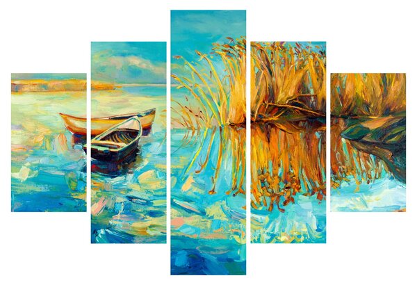Kép - Tó csónakokkal (150x105 cm)