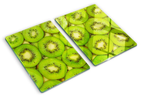 Edzett üveg vágódeszka Kiwi szeletek