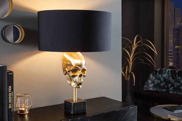 Design asztali lámpa Madigan 76 cm fekete-arany