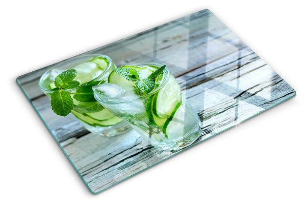 Üveg vágódeszka Menta és uborka koktélok