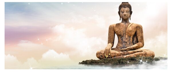 Kép - Buddha vigyáz a földre (120x50 cm)