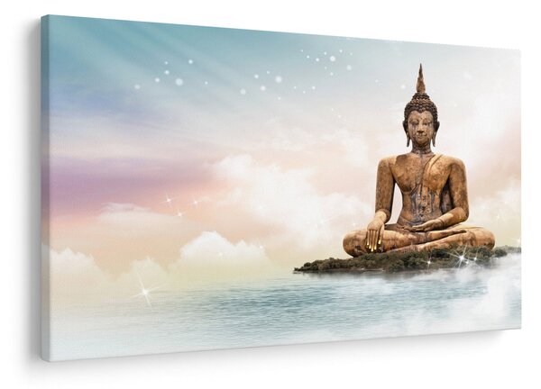 Kép - Buddha vigyáz a földre (90x60 cm)