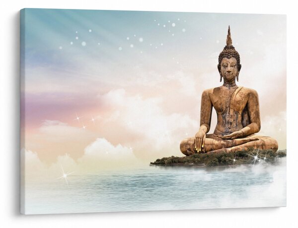 Kép - Buddha vigyáz a földre (70x50 cm)
