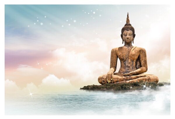 Kép - Buddha vigyáz a földre (90x60 cm)