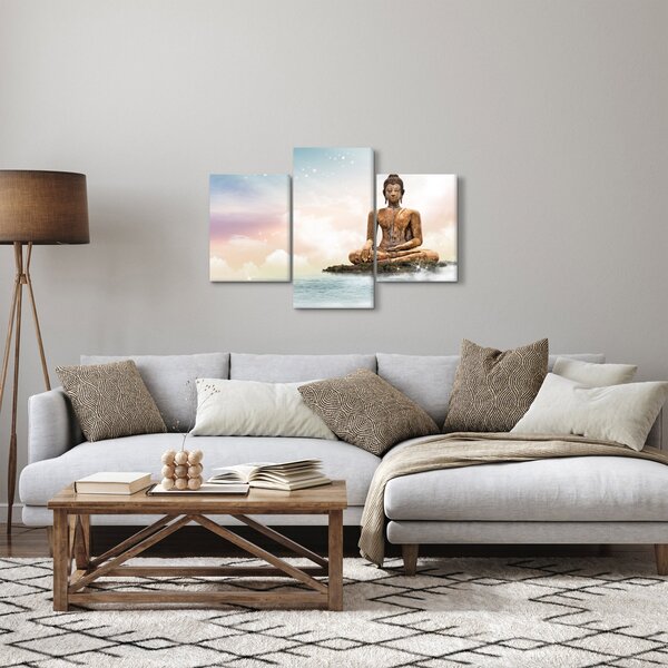 Kép - Buddha vigyáz a földre (90x60 cm)