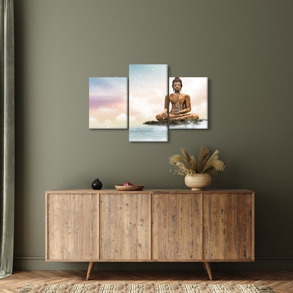 Kép - Buddha vigyáz a földre (90x60 cm)